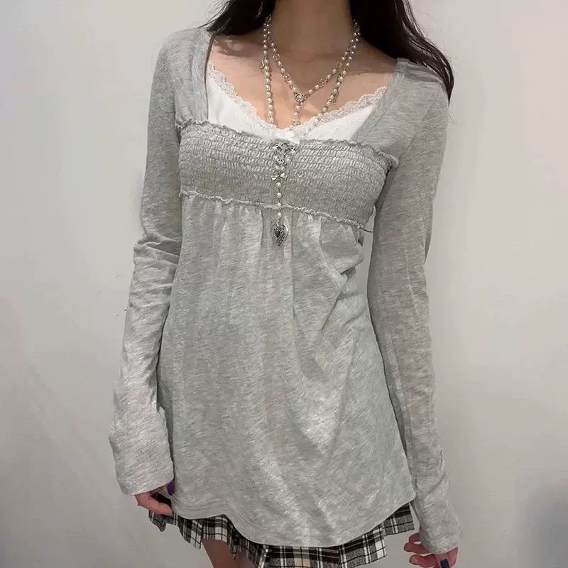Y2K Winter Clothing - American Retro Women T Shirt Square