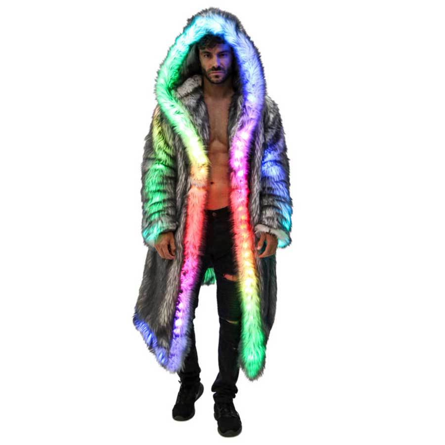 Winter Clothing Clearance - Faux Fur Coat Men Hooded Outerwear
