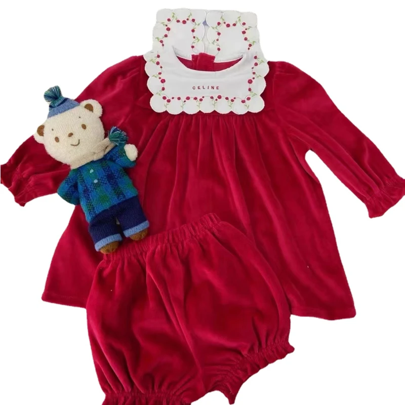 Winter Clothing In Spanish - Winter Spanish Children Dress Retro Velvet
