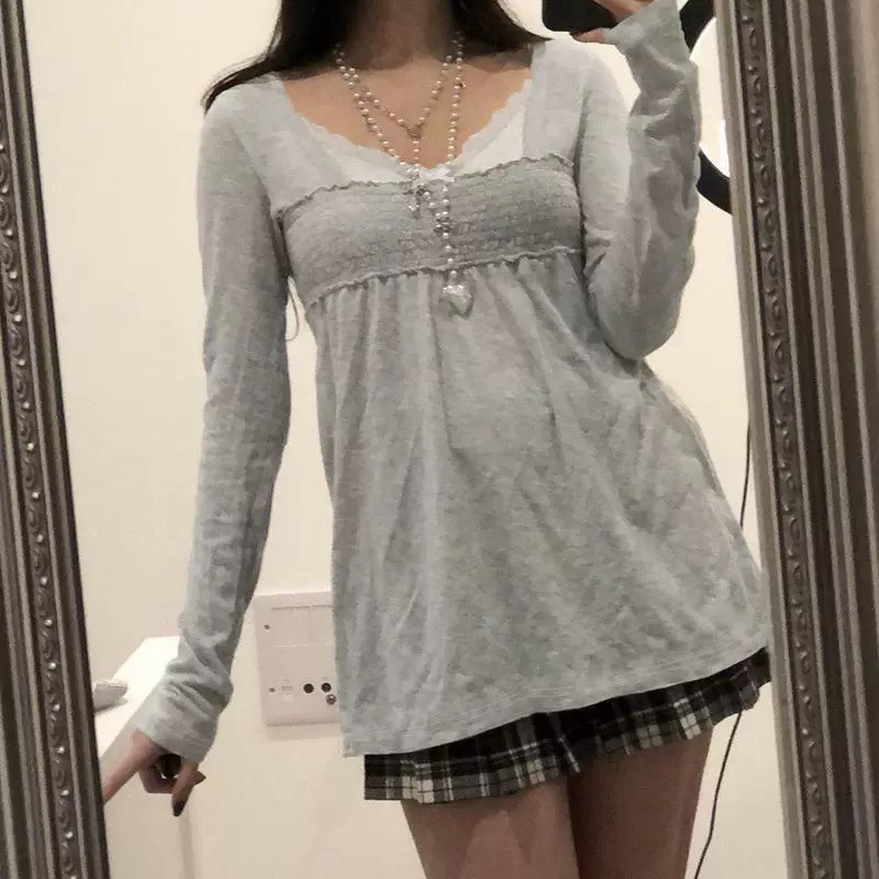 American Retro Women T Shirt S - Y2K Winter Clothing ulasan dan harga