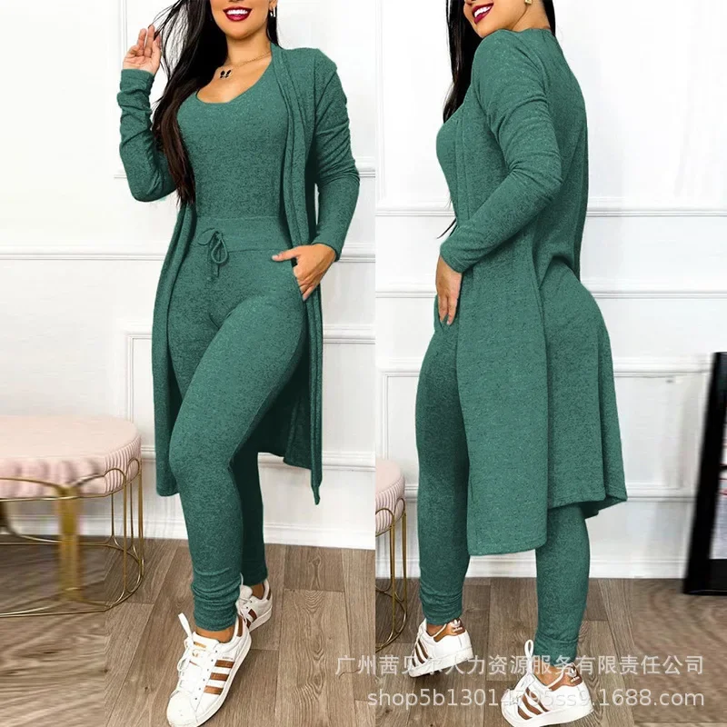 2026 Jumpsuit & Coat Set Autum - Winter Clothing Women Sale ulasan dan harga