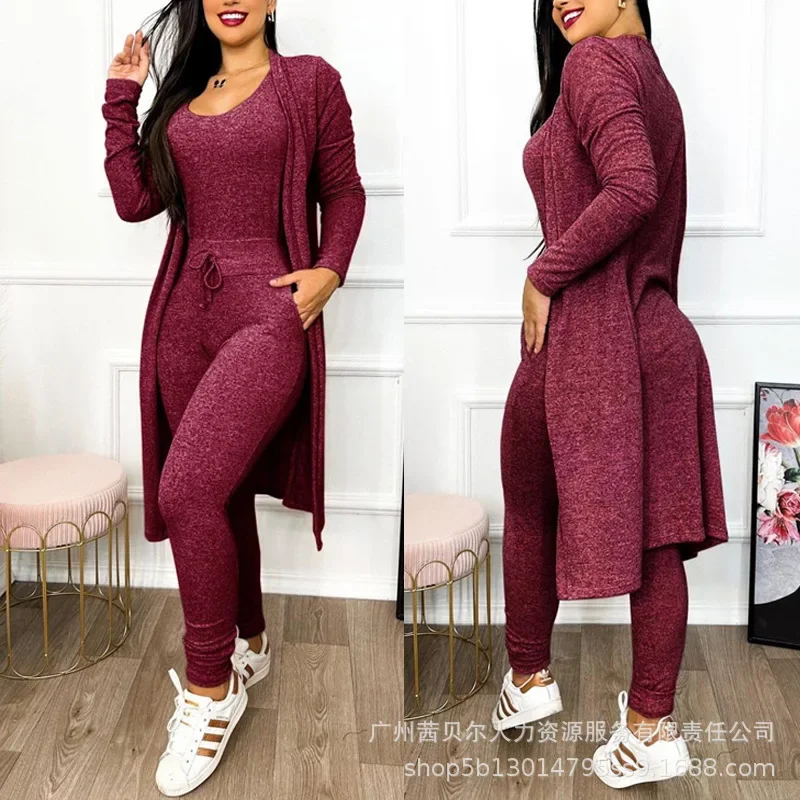 2026 Jumpsuit & Coat Set Autum - Winter Clothing Women Sale ulasan dan harga