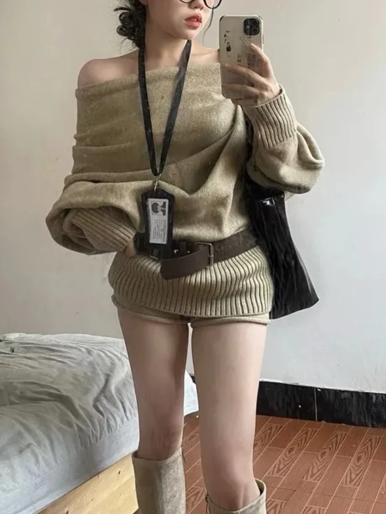 Autumn Winter Korean Knit Outf - Y2K Winter Clothing ulasan dan harga