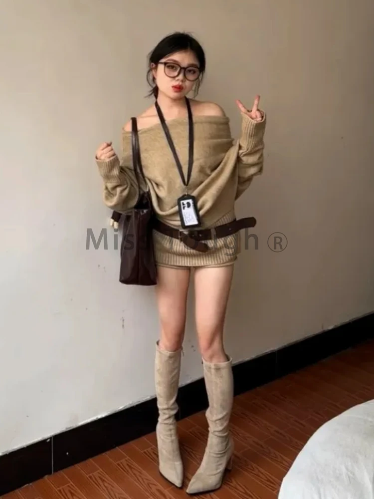 Autumn Winter Korean Knit Outf - Y2K Winter Clothing ulasan dan harga