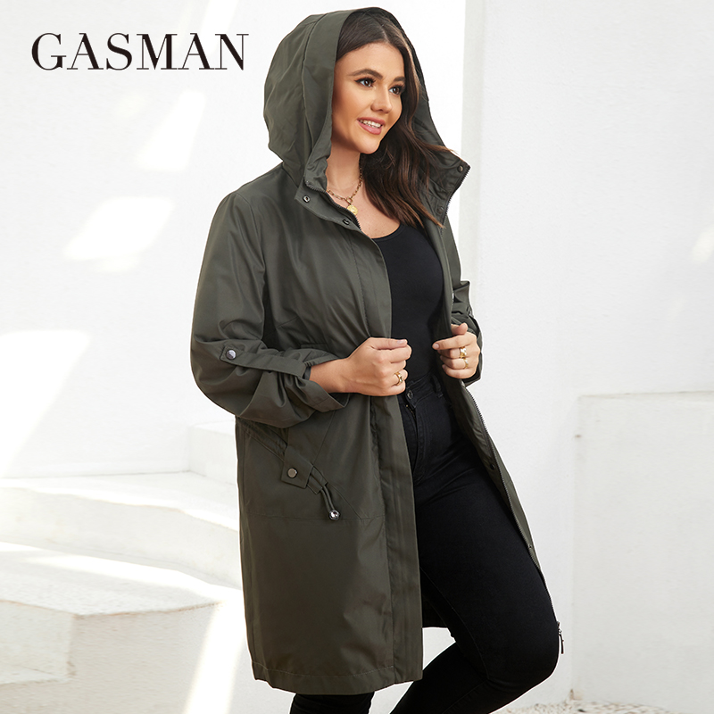GASMAN Autumn  Trench Coat Plu - Winter Clothing Women Sale ulasan dan harga