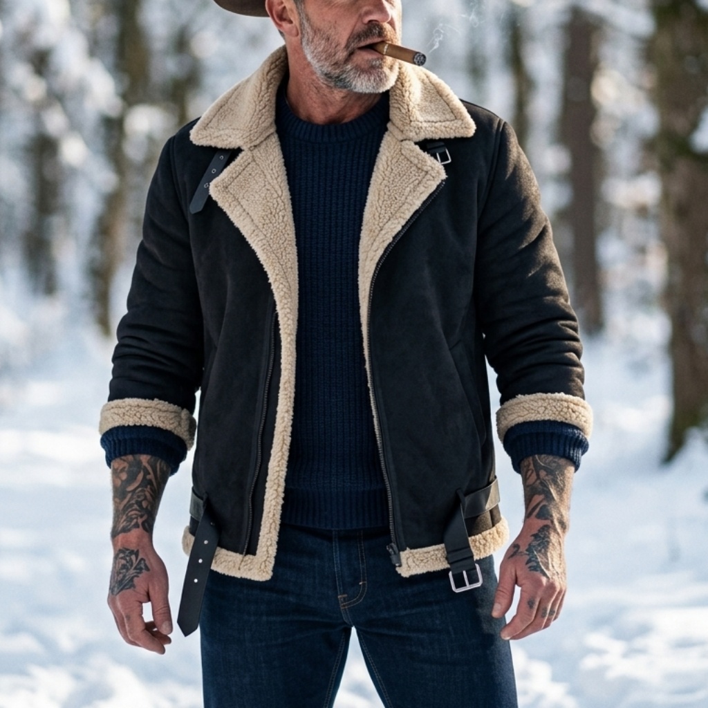 Men Winter Faux Suede Jacket F - Winter Clothing Clearance ulasan dan harga