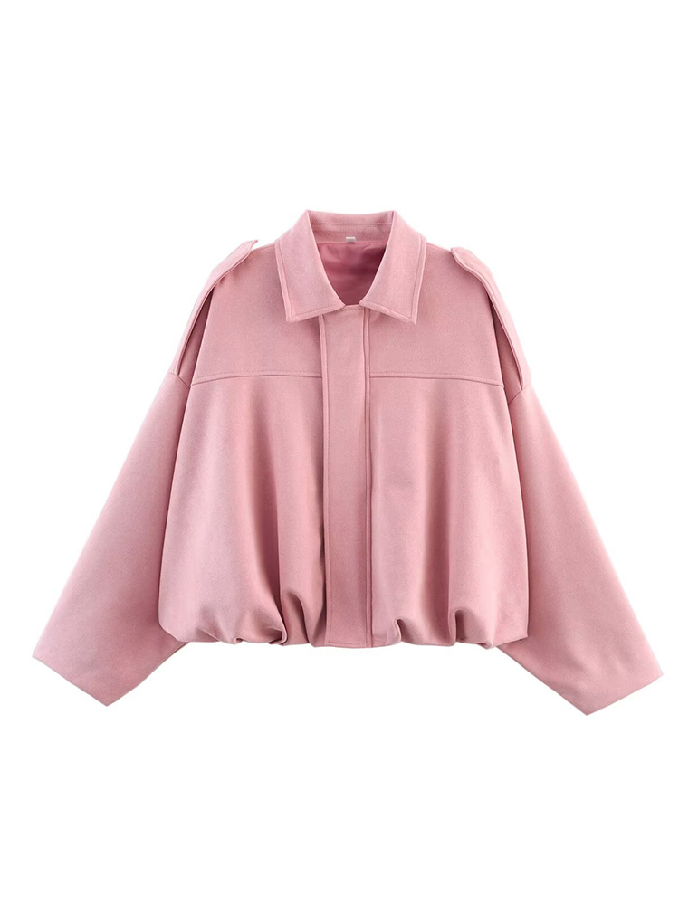 TFMLN Women Suede Bomber Jacke - Winter Clothing Women Sale ulasan dan harga