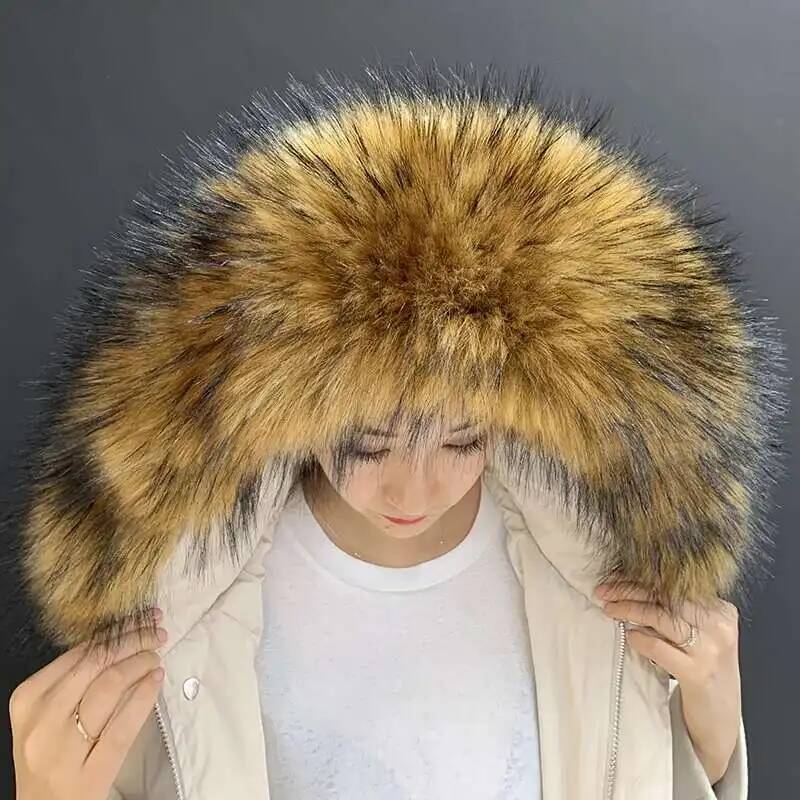 Detachable Faux Fur Collar Ext - Winter Clothing Women Sale ulasan dan harga
