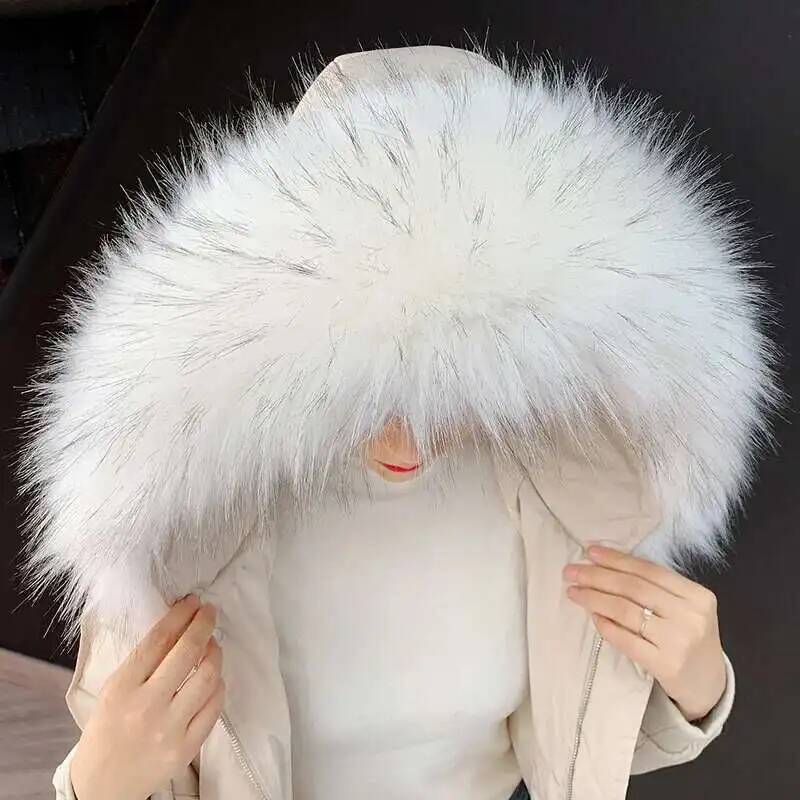 Detachable Faux Fur Collar Ext - Winter Clothing Women Sale ulasan dan harga